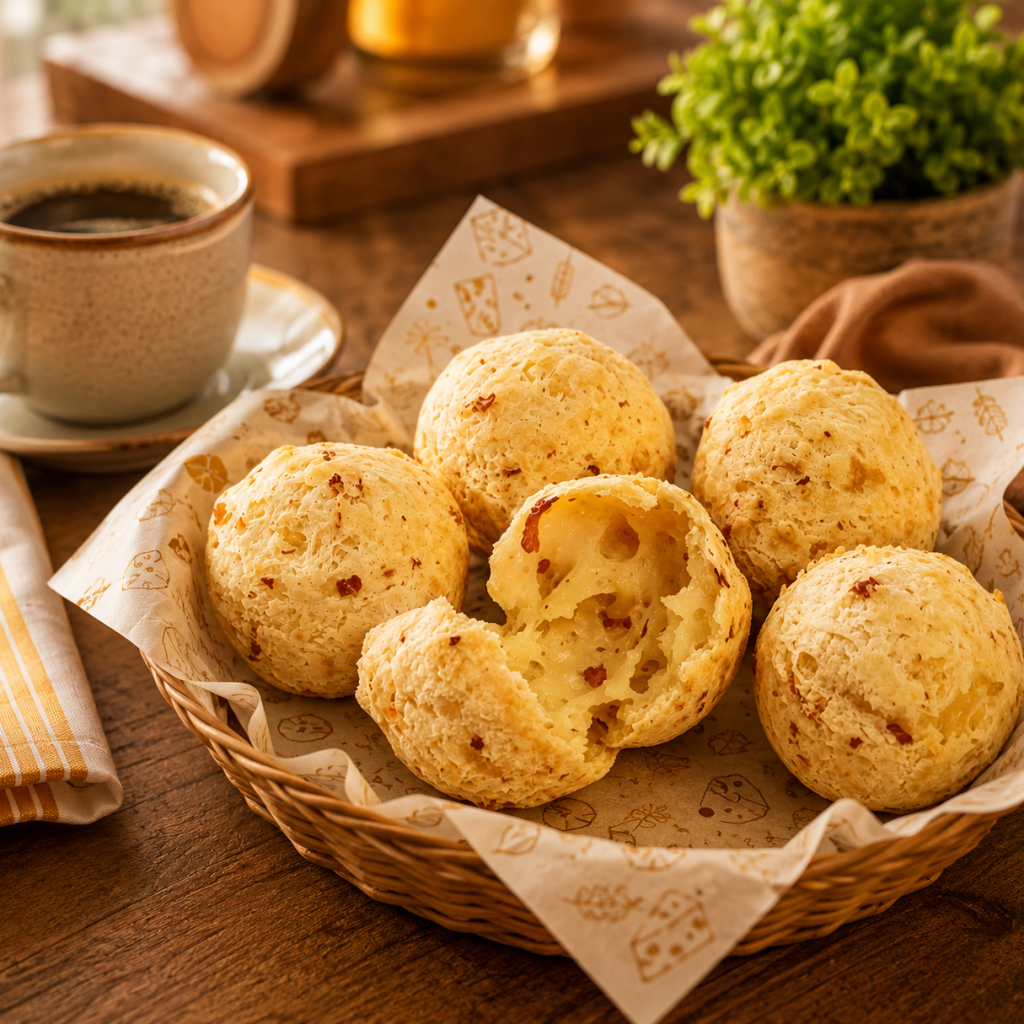 Pão de queijo com calabresa